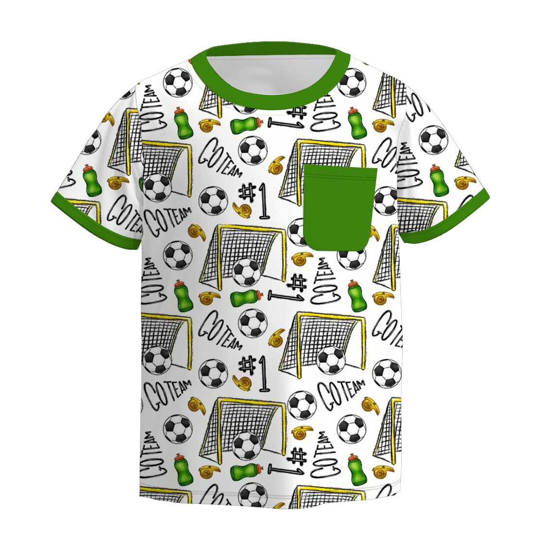 （Pre Order）Boys Spring and Summer Soccer Print Top