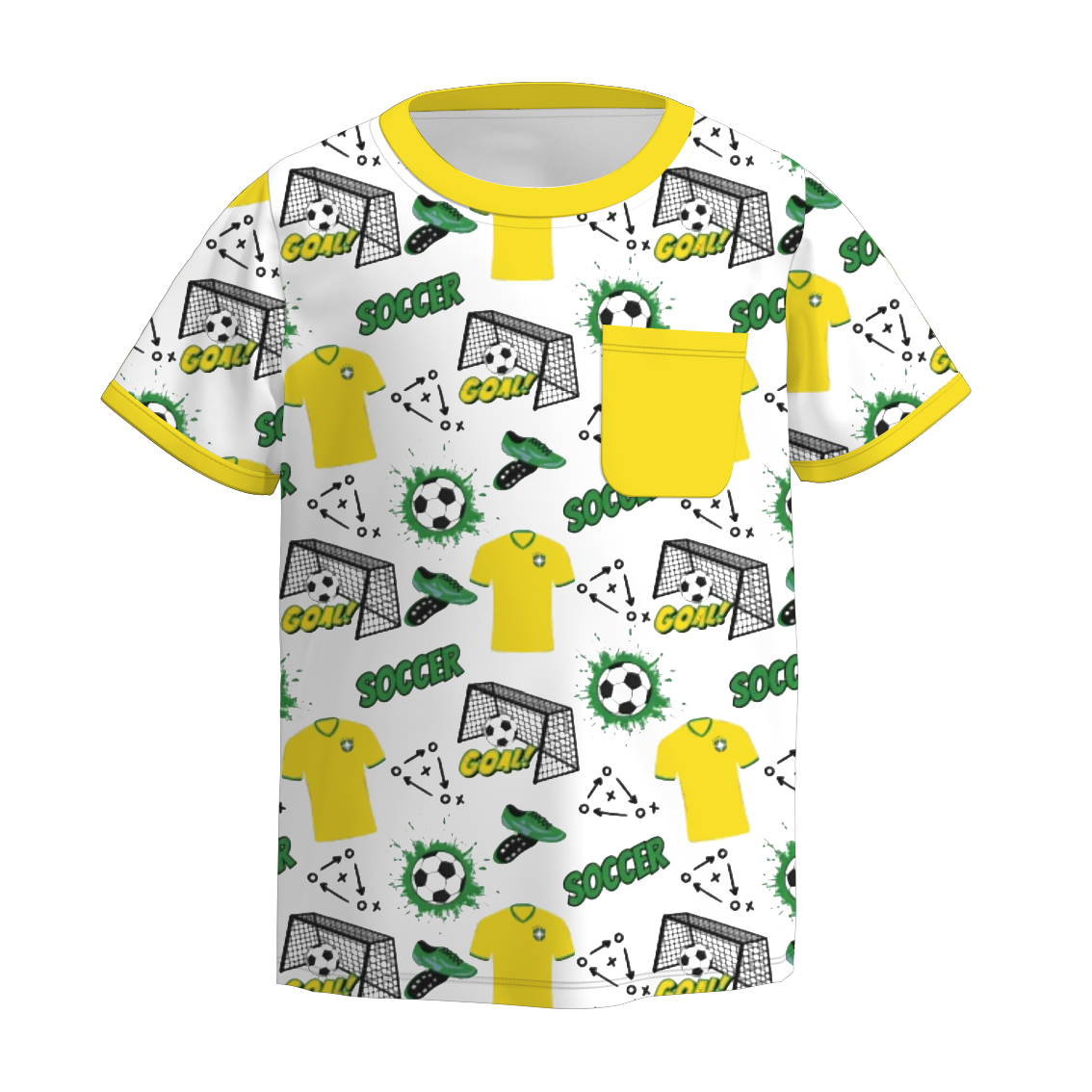 （Pre Order）Boys Spring and Summer Soccer Print Top