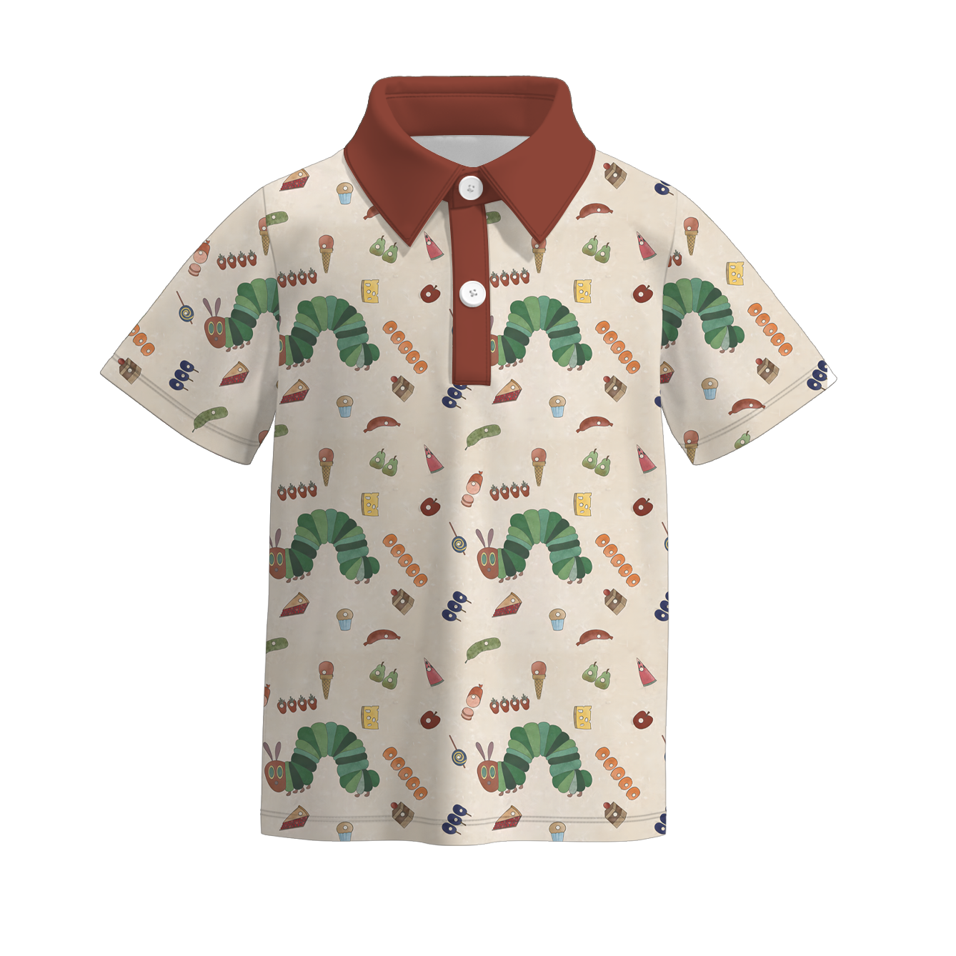 （Pre Order）Boys Spring and Summer Brown Bear Print Top