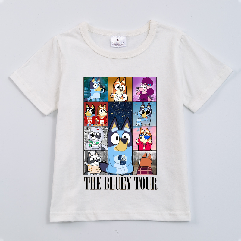 (Pre Order)Cartoon Printed Short Sleeve T-shirt for Girls in Summer