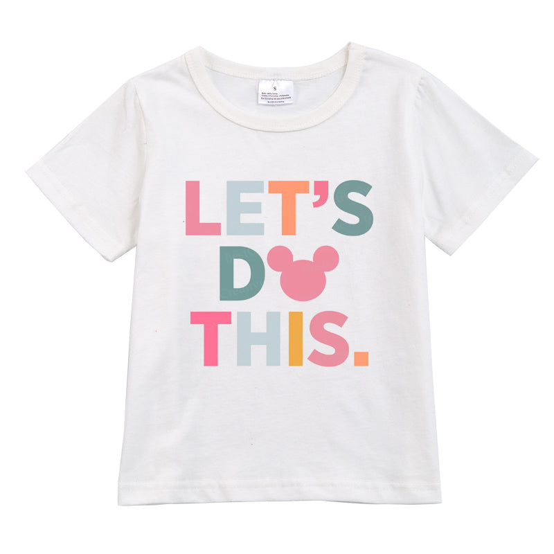 (Pre Order)Exclusived Summer Girls' Minnie Printed Cotton T-Shirts