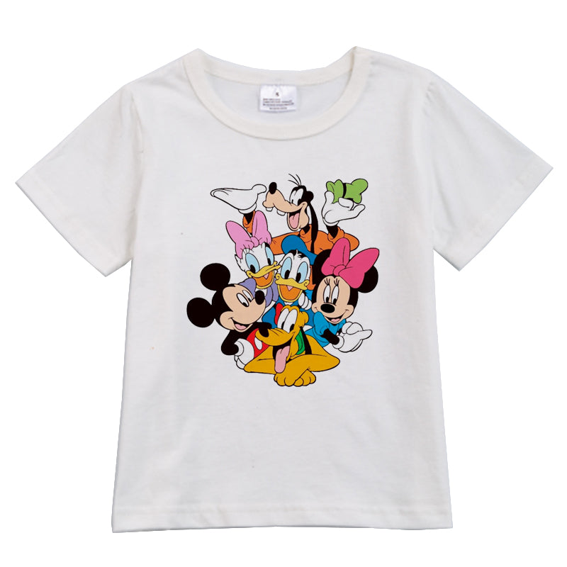 (Pre Order)Summer Girls Micky Mouse Short Sleeves T-Shirts