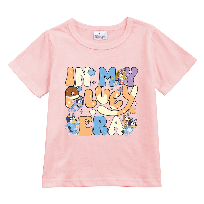 （Pre Order）Cartoon Printed Short Sleeve Pink T-shirt