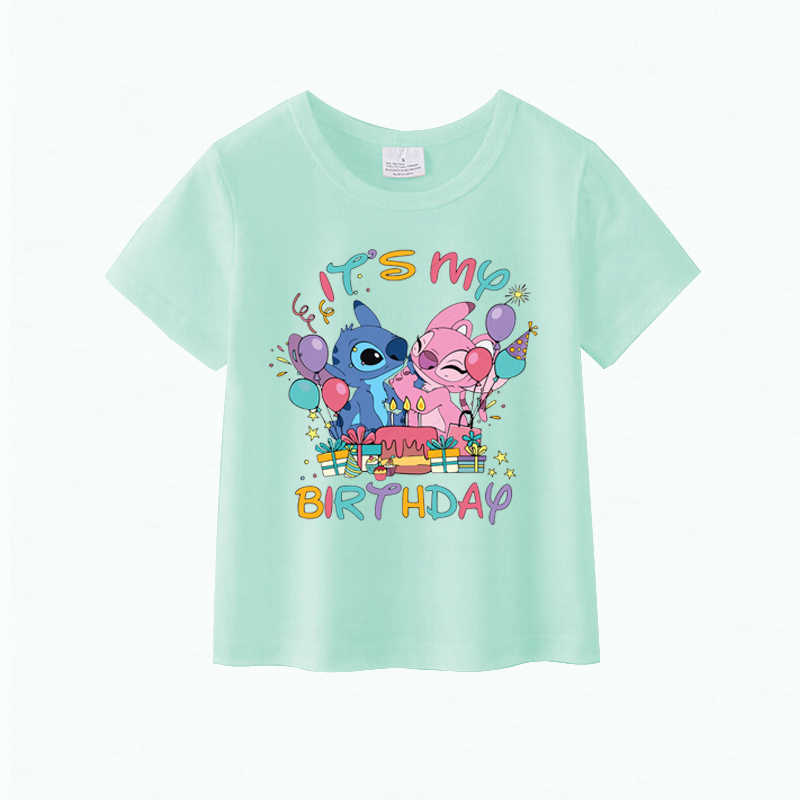 （Pre Order）Girls Cartoon Printed Short Sleeves T-Shirts