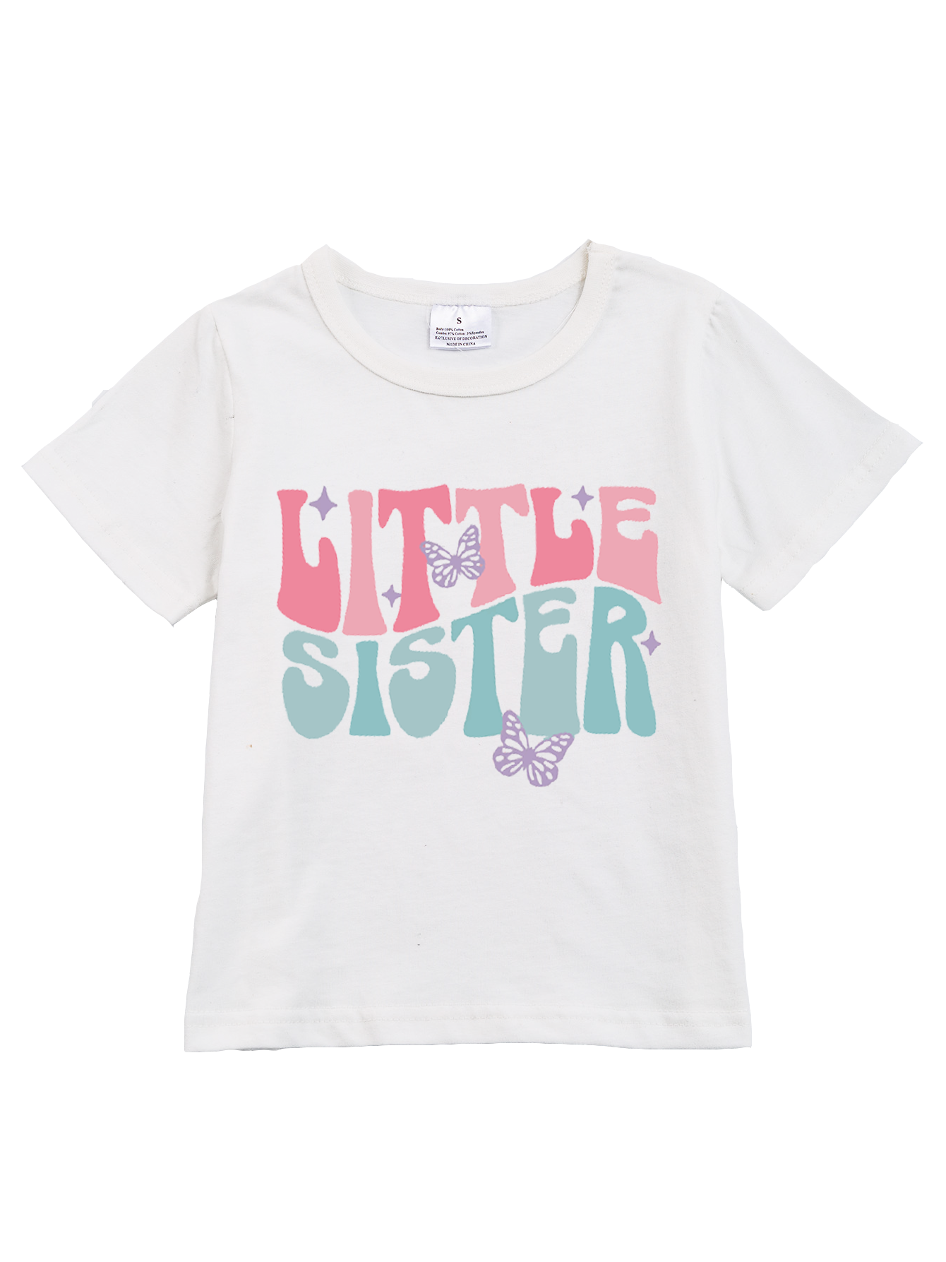 (Pre Order)Sibling Big Little Sister Cotton T-shirt