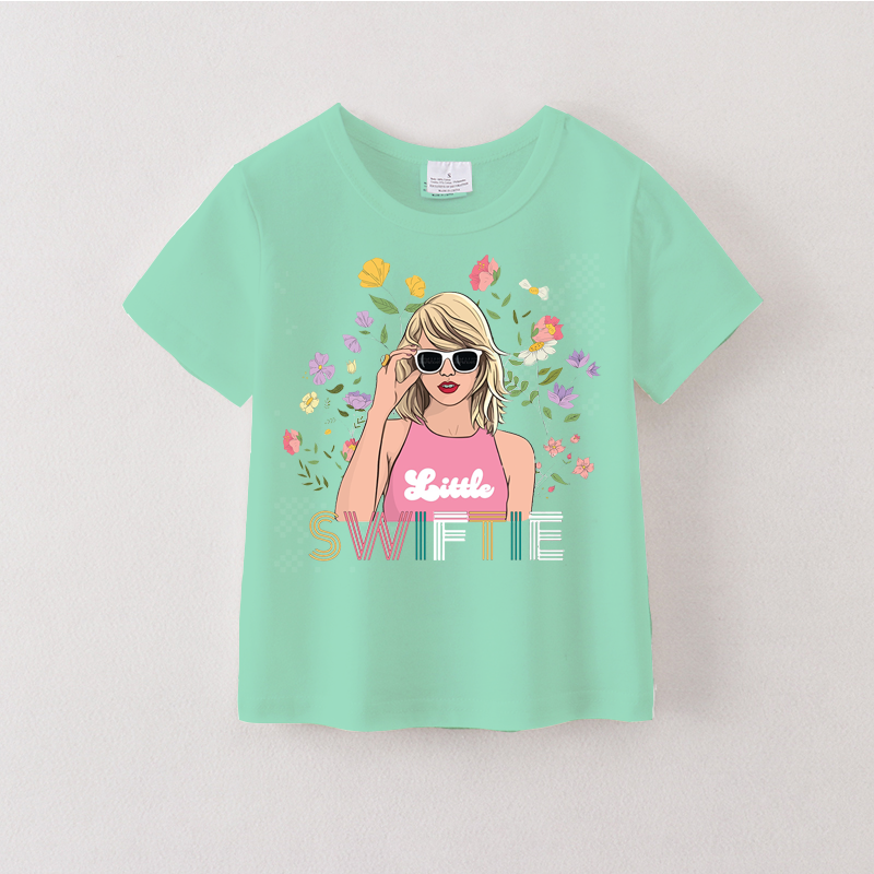 (Pre Order)Girls Cartoon Character Printed Short Sleeves T-Shirts