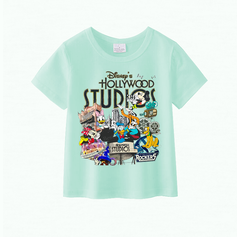 （Pre Order）Girls Mint Cartoon Printed Short Sleeves T-Shirts