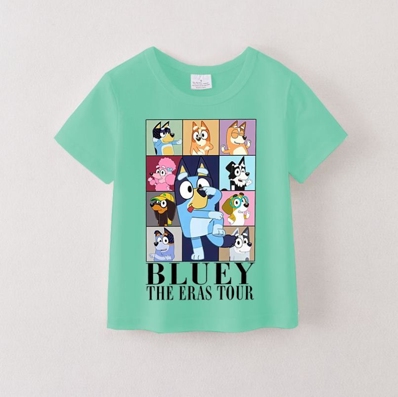 (Pre Order)Girls Character Cartoon Printed Short Sleeves T-Shirts