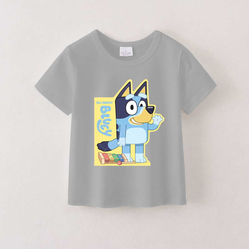 (Pre Order)Mommy & Me Grey Short Sleeves Cotton T-Shirts