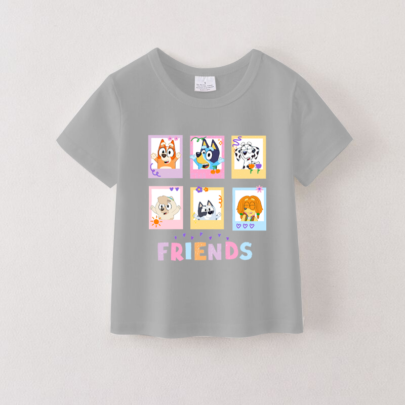 (Pre Order)Mommy & Me Grey Short Sleeves Cotton T-Shirts