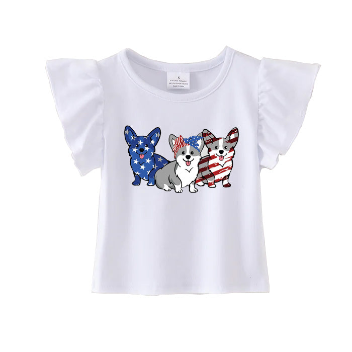 （Pre Order）Patriotic Print Cotton Essential Top