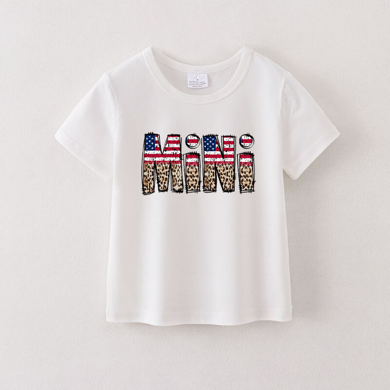 （Pre Order）Patriotic Mommy and Me White Cotton T-Shirts