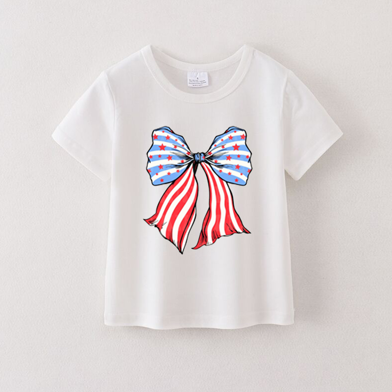 （Pre Order）Patriotic Mommy and Me Short Sleeves Cotton T-Shirts