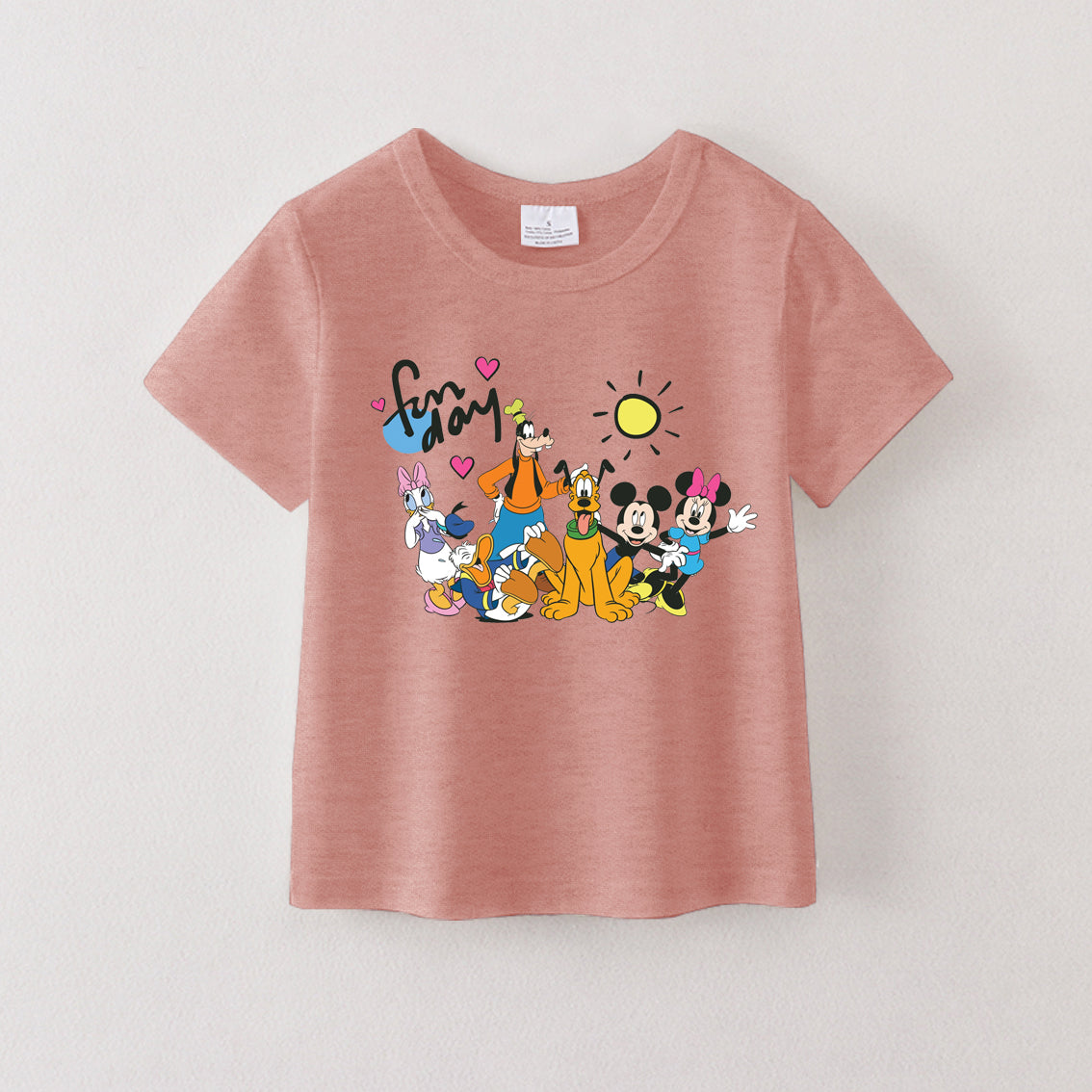 （Pre Order）Summer Girls Cotton Cartoon Print T-shirt