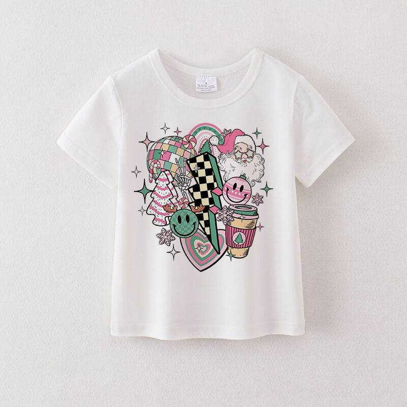 （Pre Order）Christmas Cartoon Print Cotton Top