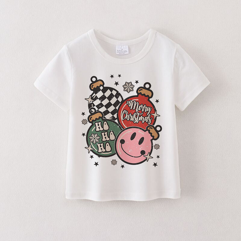 （Pre Order）Christmas Cartoon Print Cotton Top