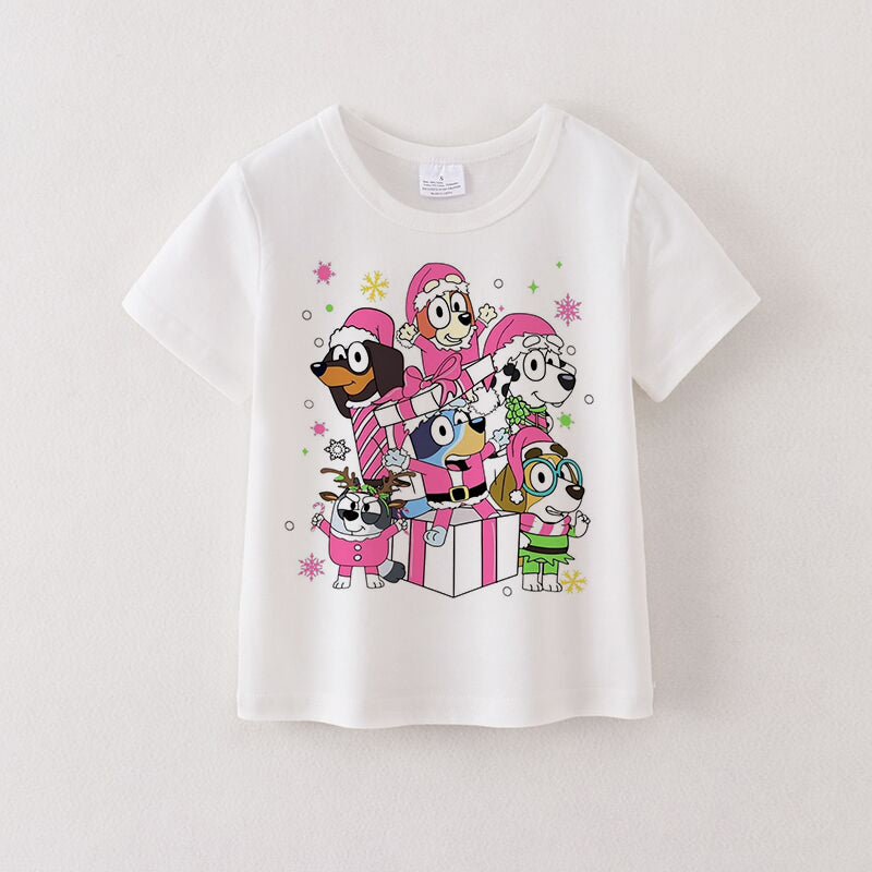 （Pre Order）Christmas Cartoon Print Cotton Top