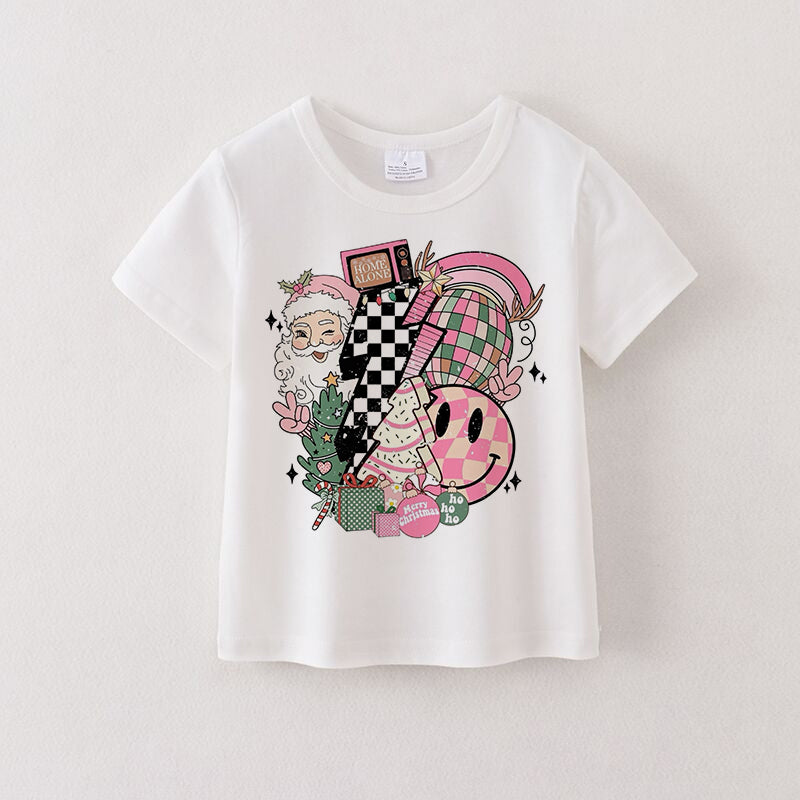 （Pre Order）Christmas Cartoon Print Cotton Top