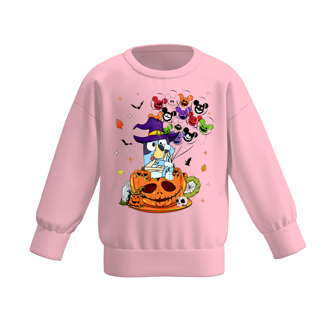 （Pre Order）Girls Halloween Print Sweatshirt