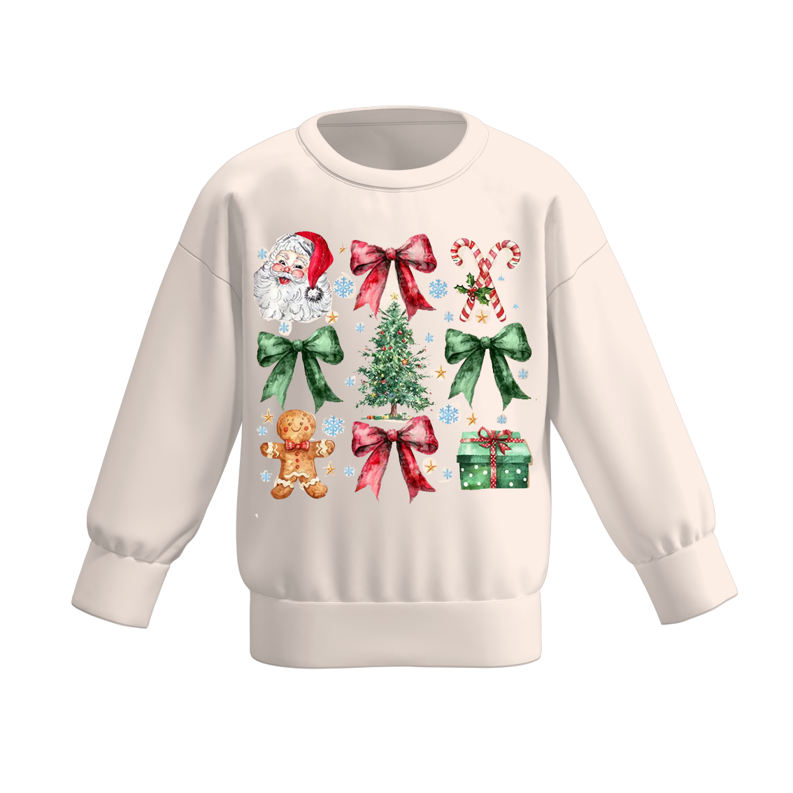 （Pre Order）Girls Christmas Print Sweatshirt