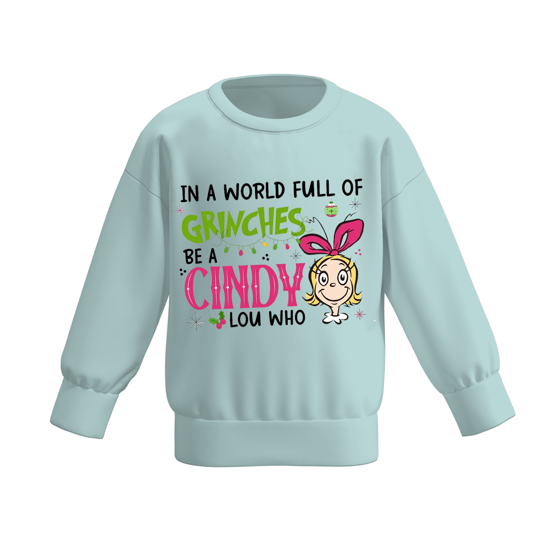 （Pre Order）Girls Christmas Print Sweatshirt