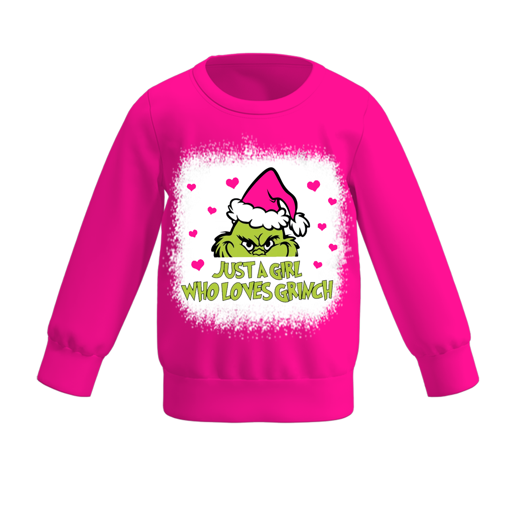 （Pre Order）Girls Christmas Cartoon Print Sweatshirt