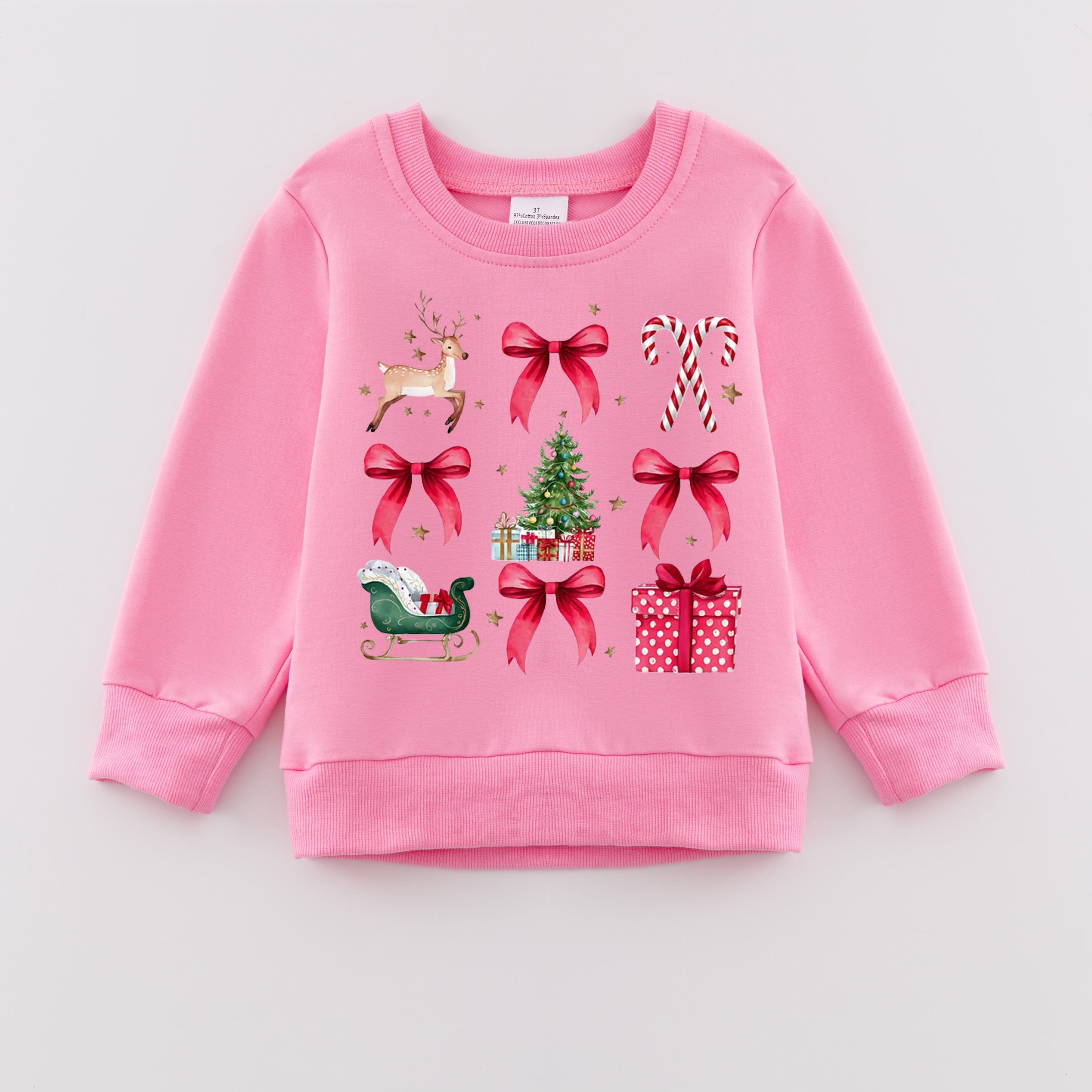 （Pre Order）Girls Christmas Print Sweatshirt