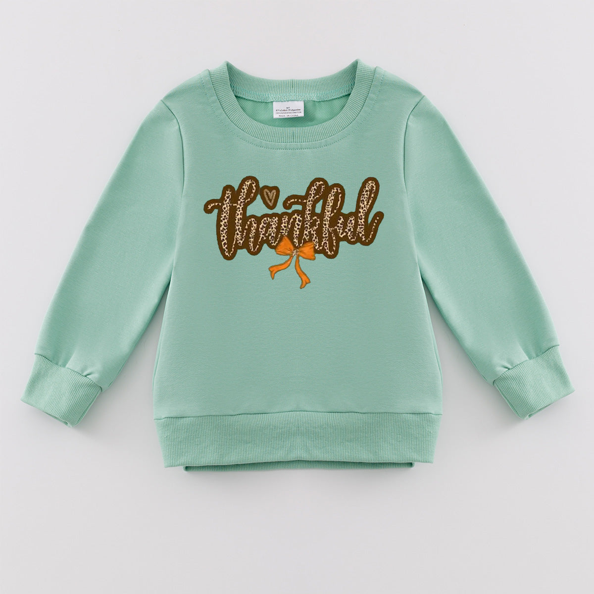 （Pre Order）Girls Thanksgiving Print Sweatshirt