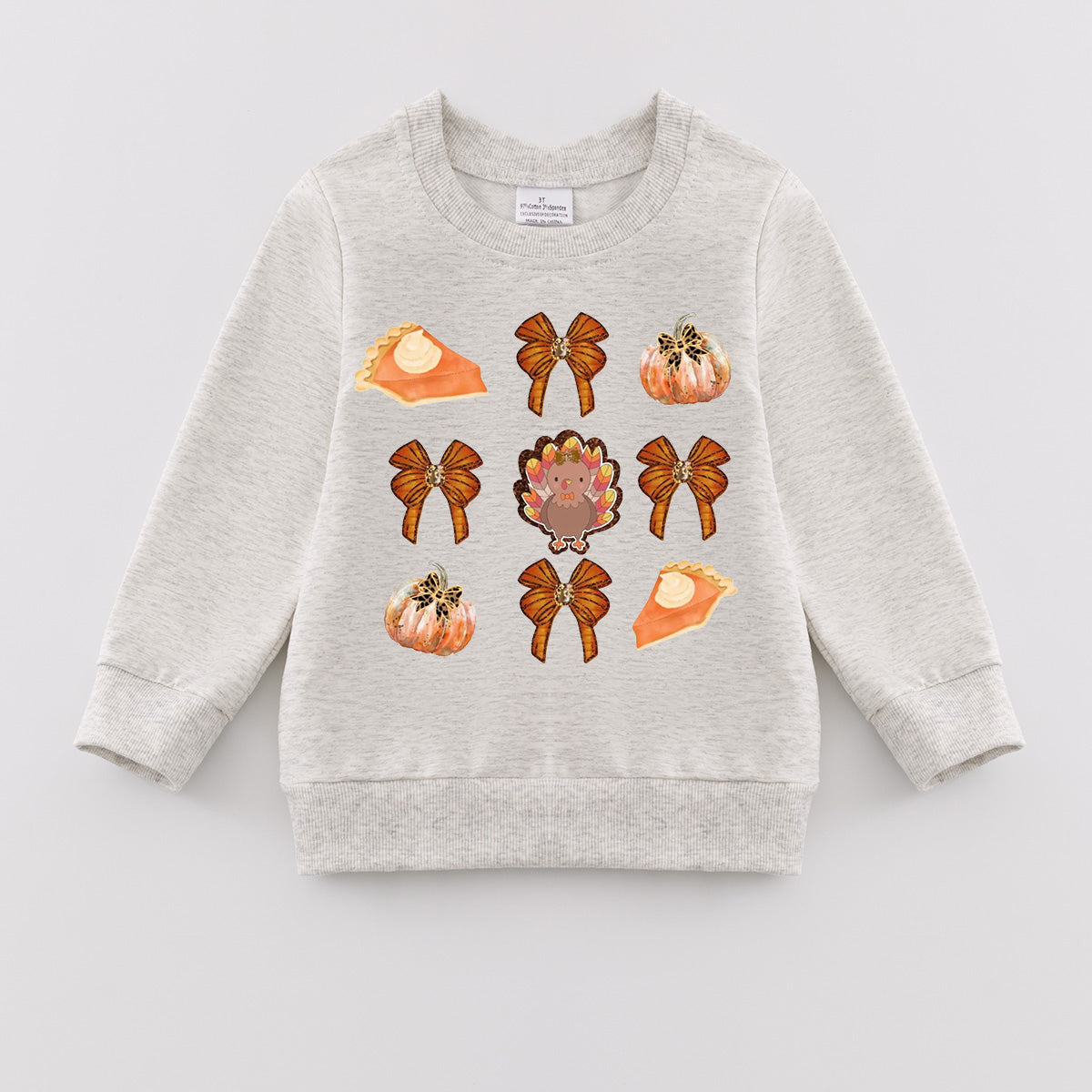 （Pre Order）Girls Thanksgiving Print Sweatshirt