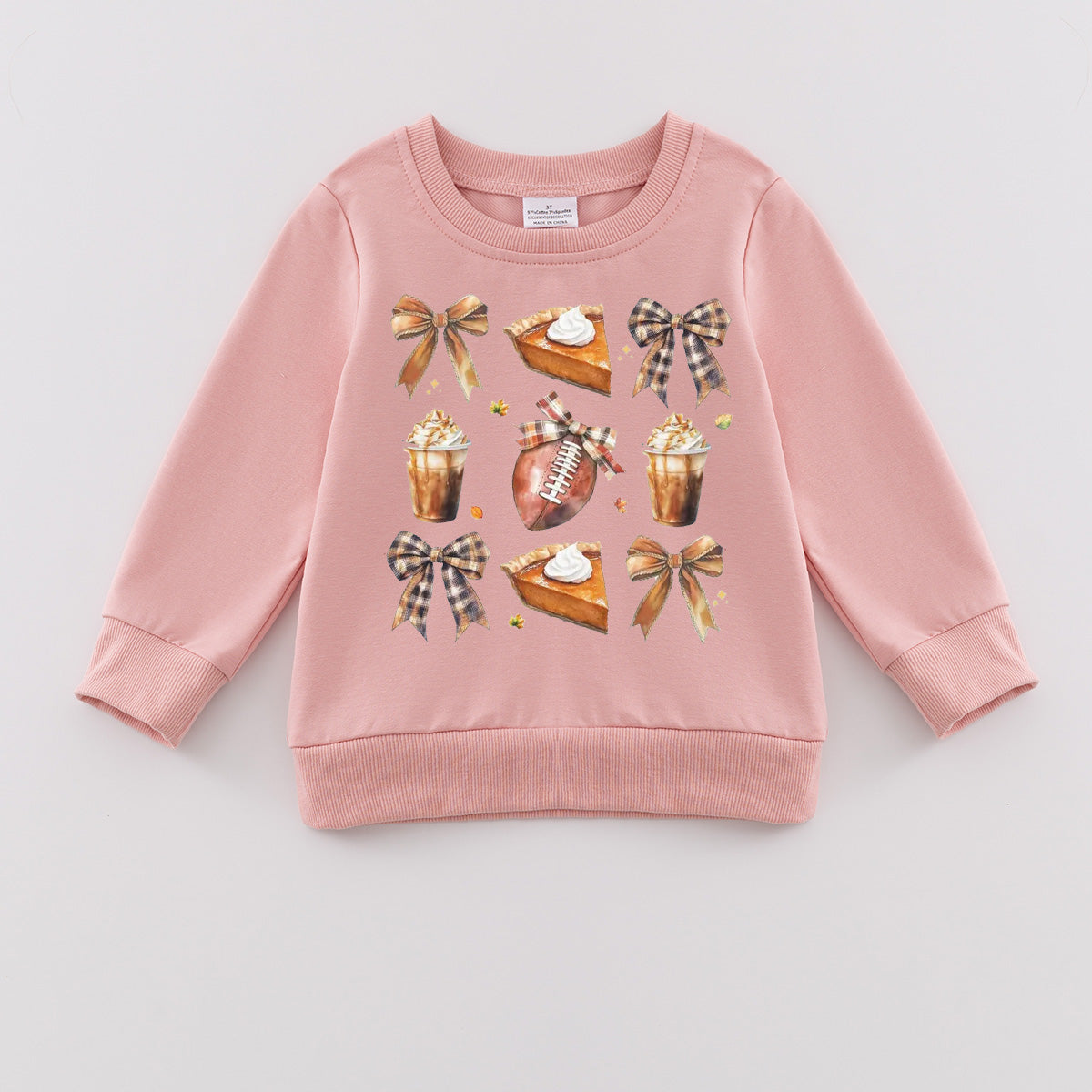 （Pre Order）Girls Thanksgiving Print Sweatshirt