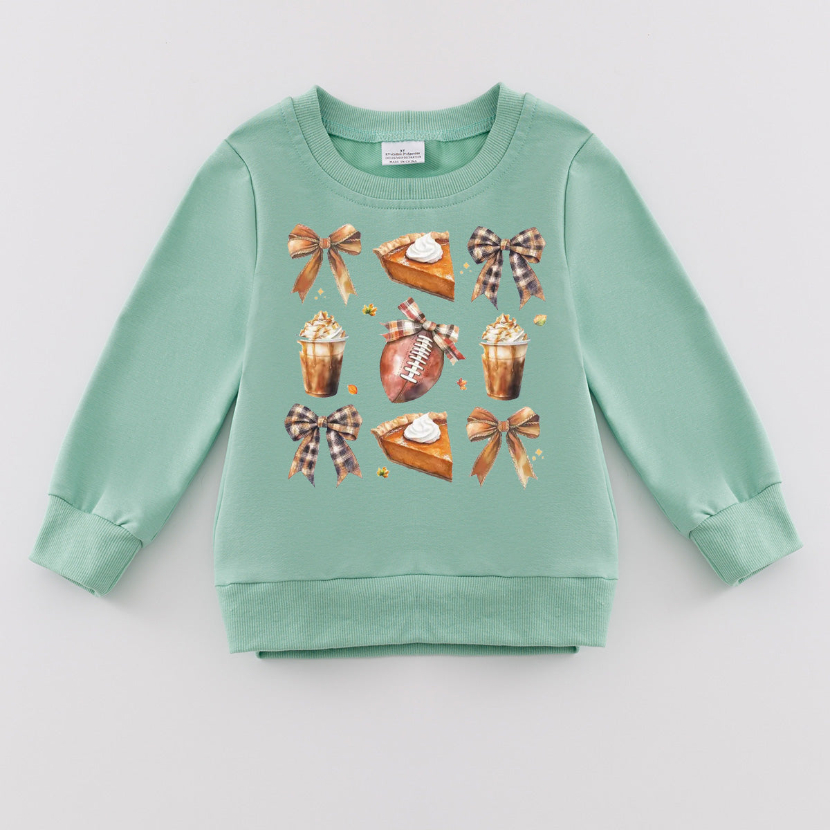 （Pre Order）Girls Thanksgiving Print Sweatshirt