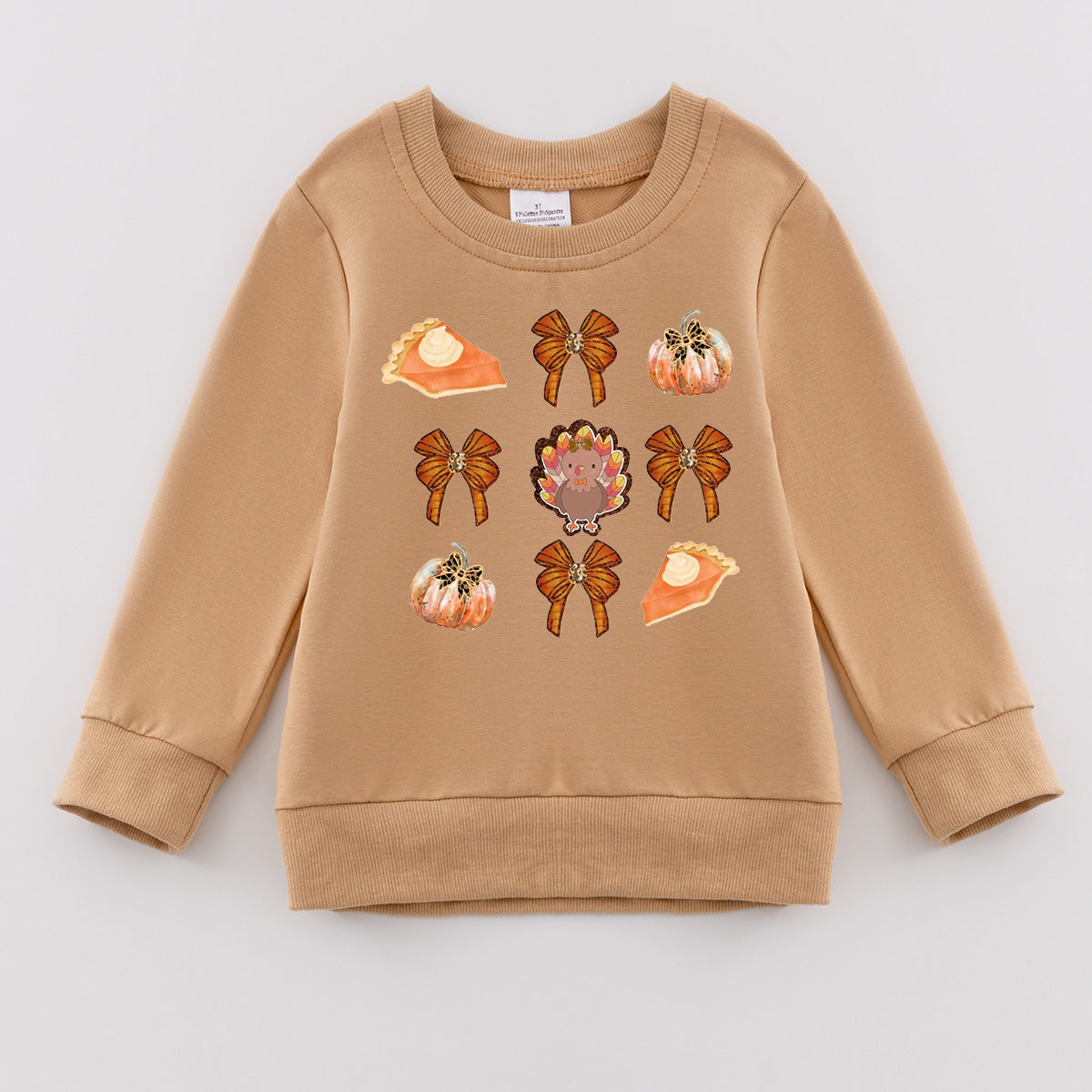 （Pre Order）Girls Thanksgiving Print Sweatshirt