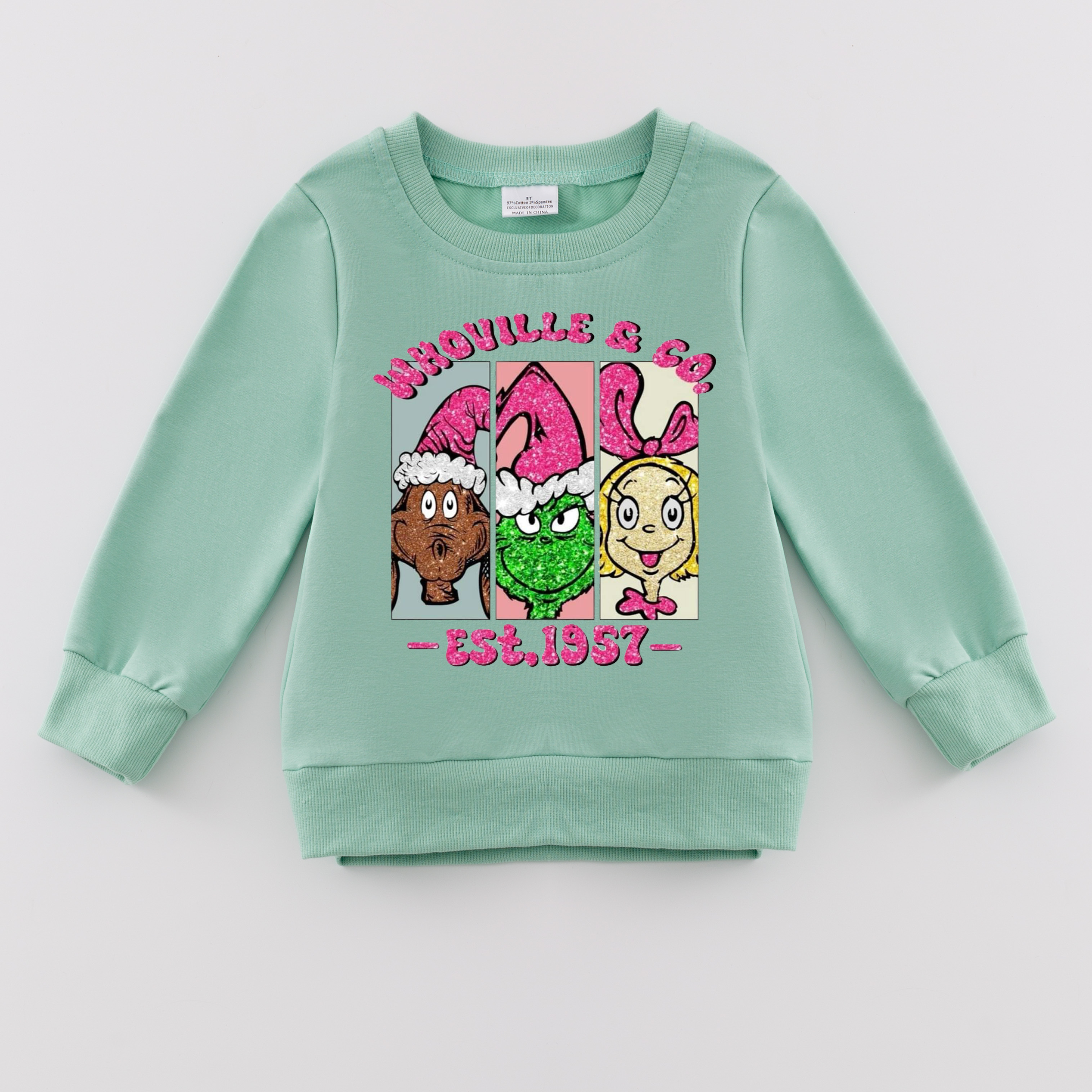 （Pre Order）Girls Christmas Print Sweatshirt