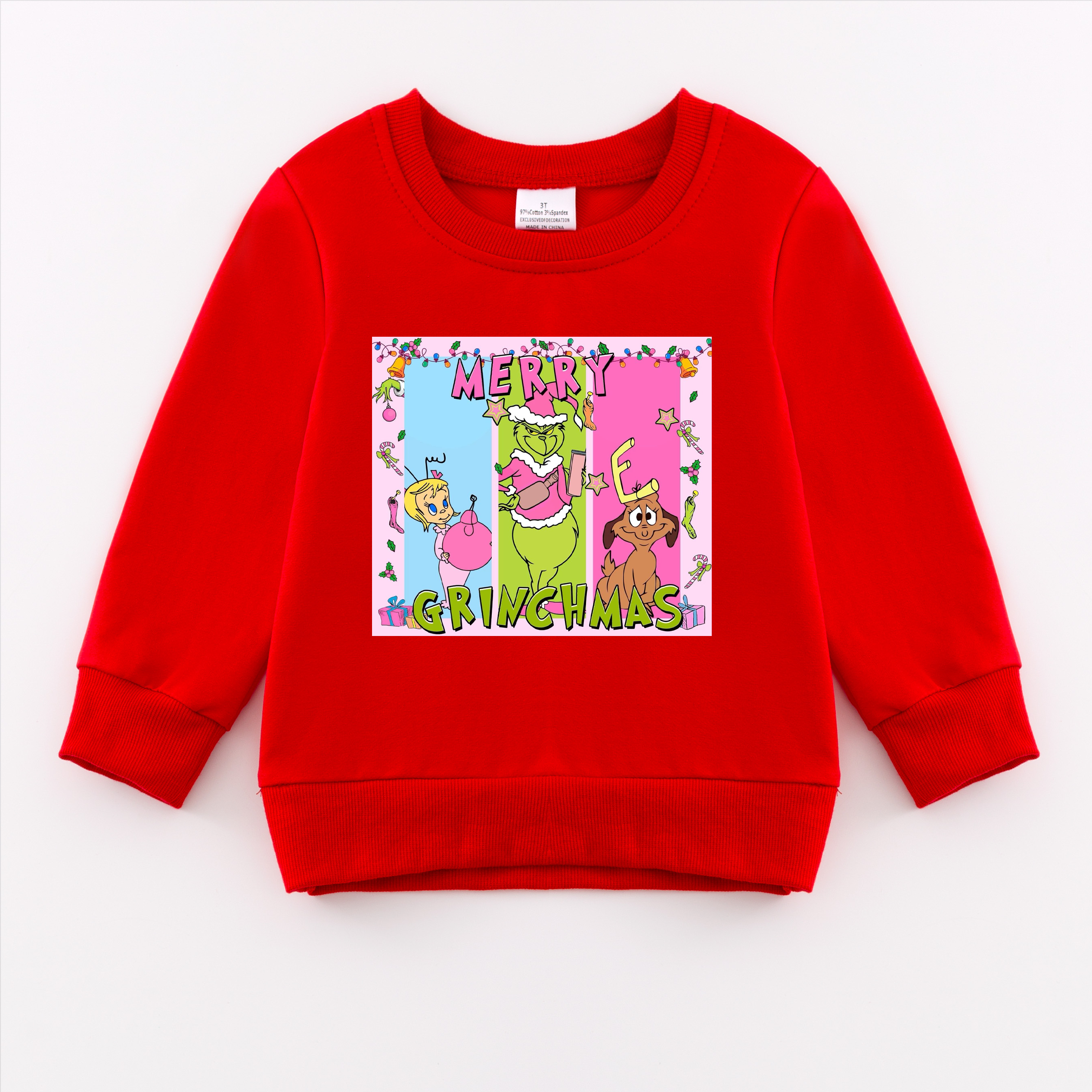 （Pre Order）Girls Christmas Print Sweatshirt