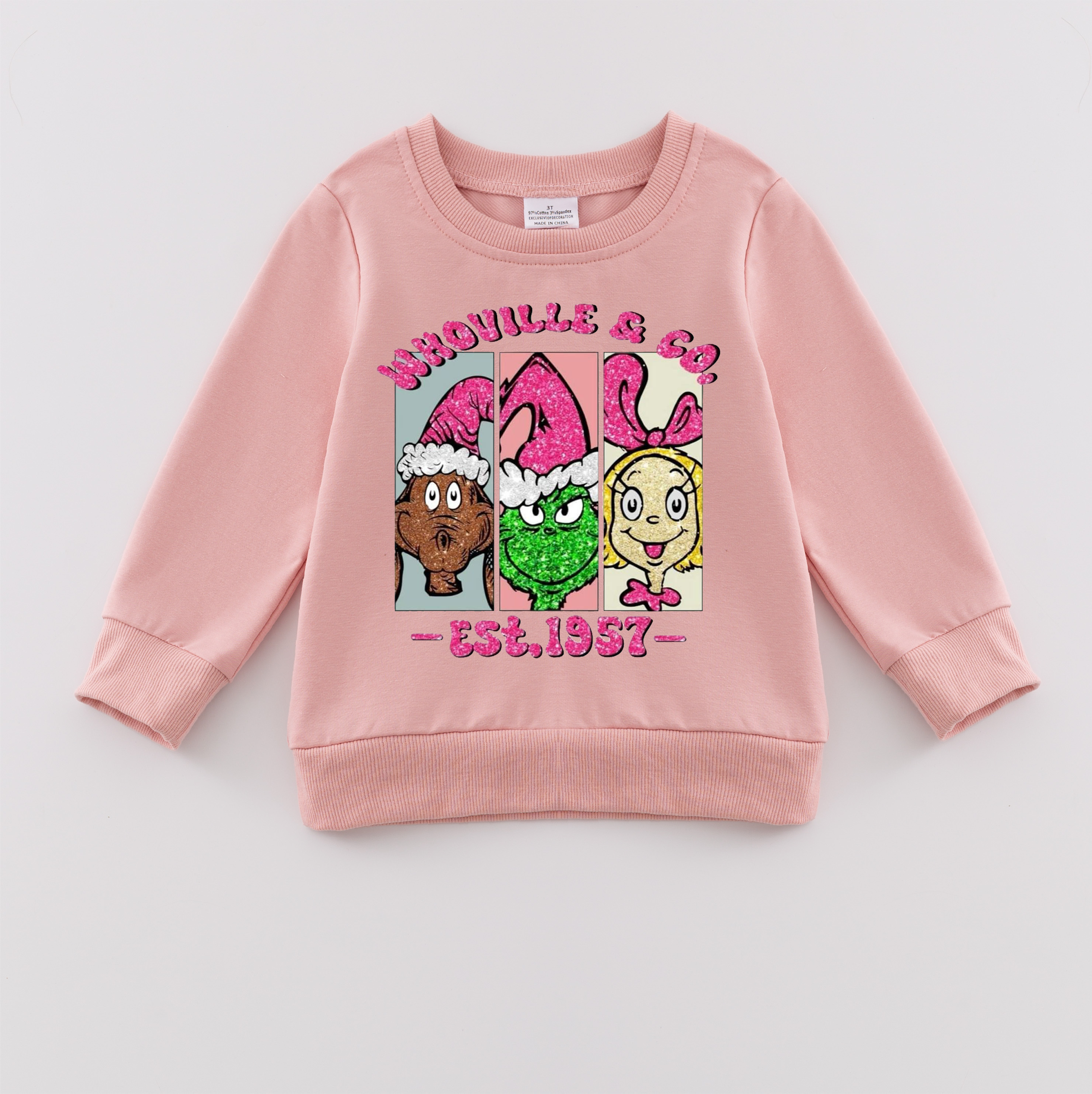 （Pre Order）Girls Christmas Print Sweatshirt