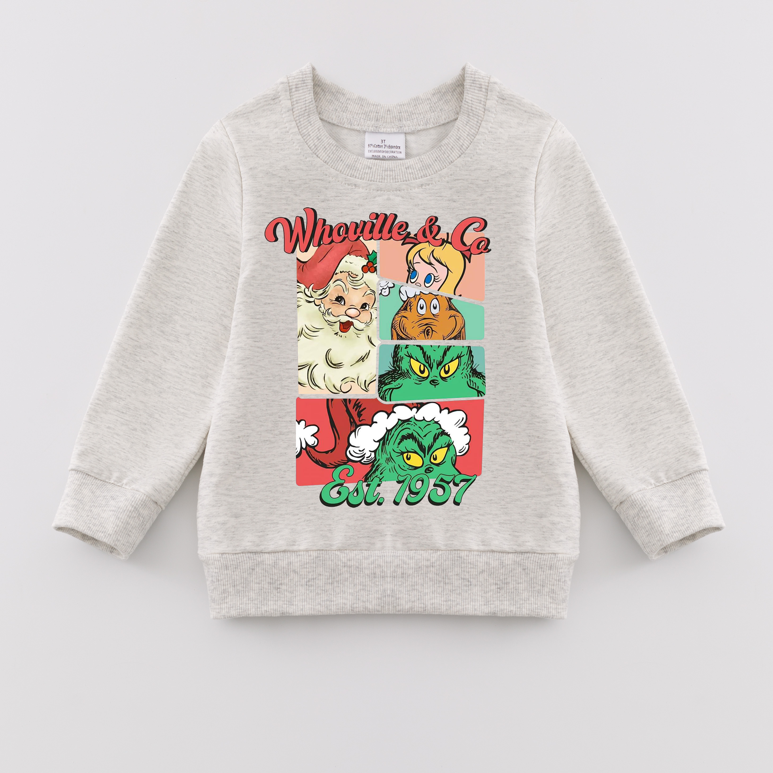 （Pre Order）Girls Christmas Print Sweatshirt