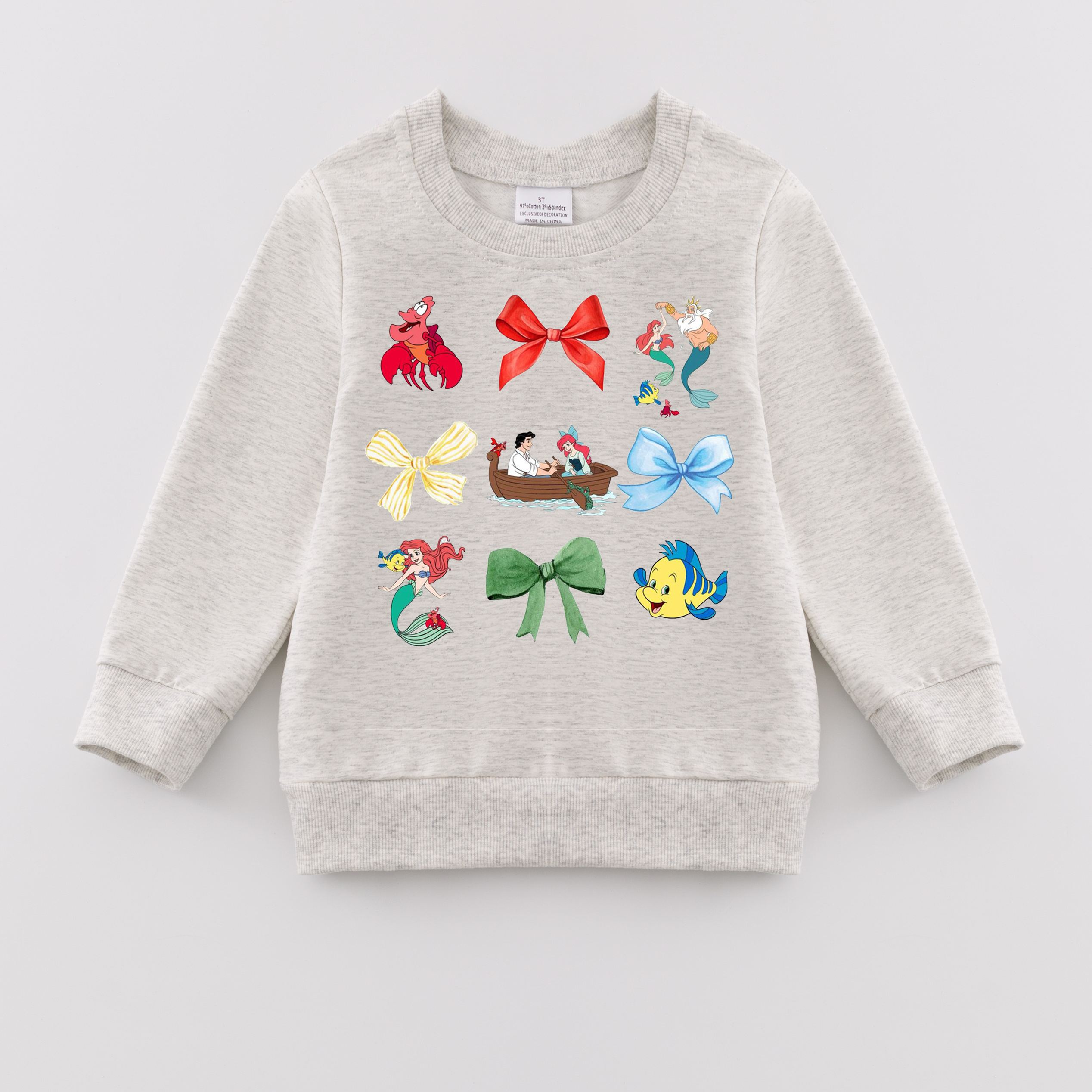 （Pre Order）Girls Fall Cartoon Print Sweatshirt