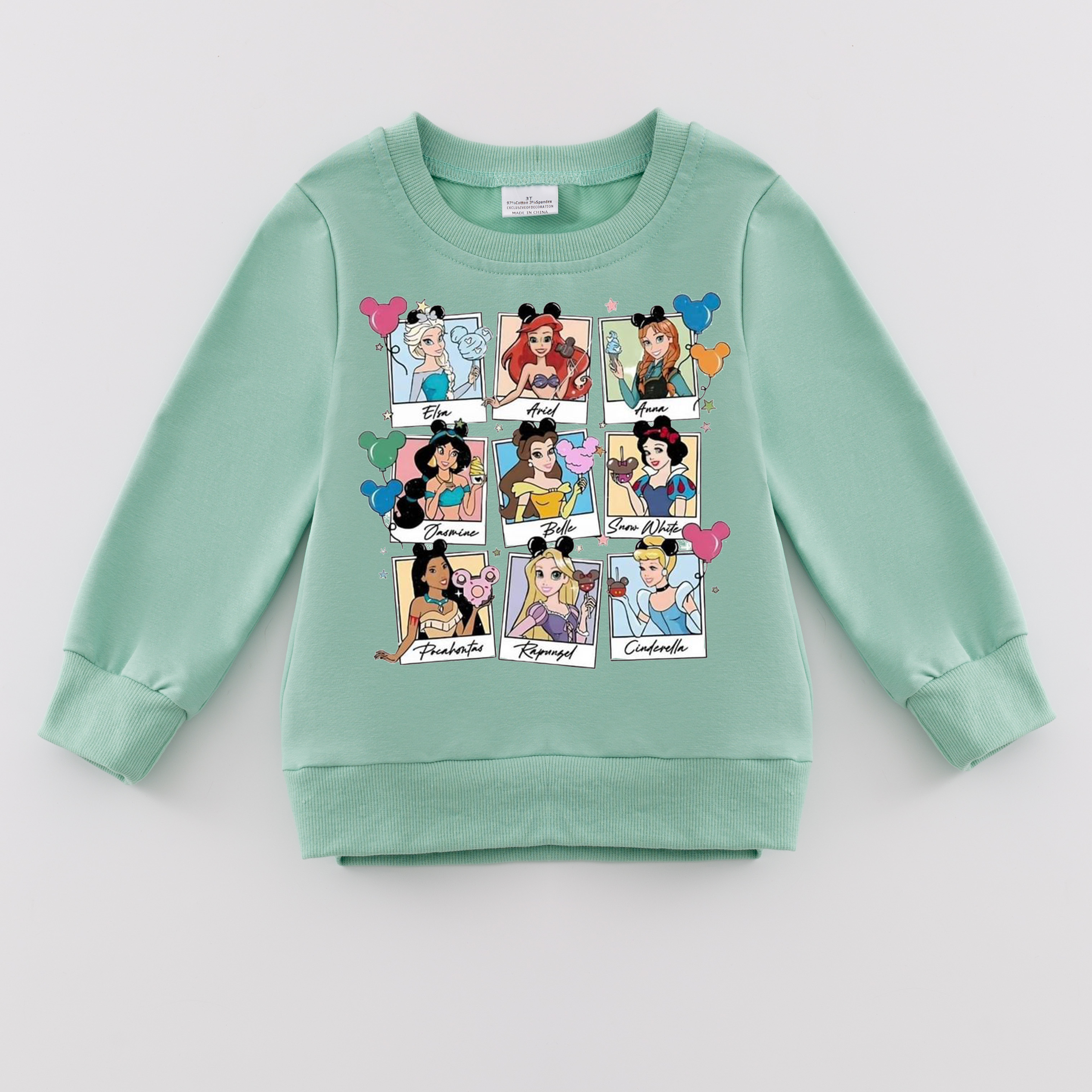 （Pre Order）Girls Fall Cartoon Print Sweatshirt