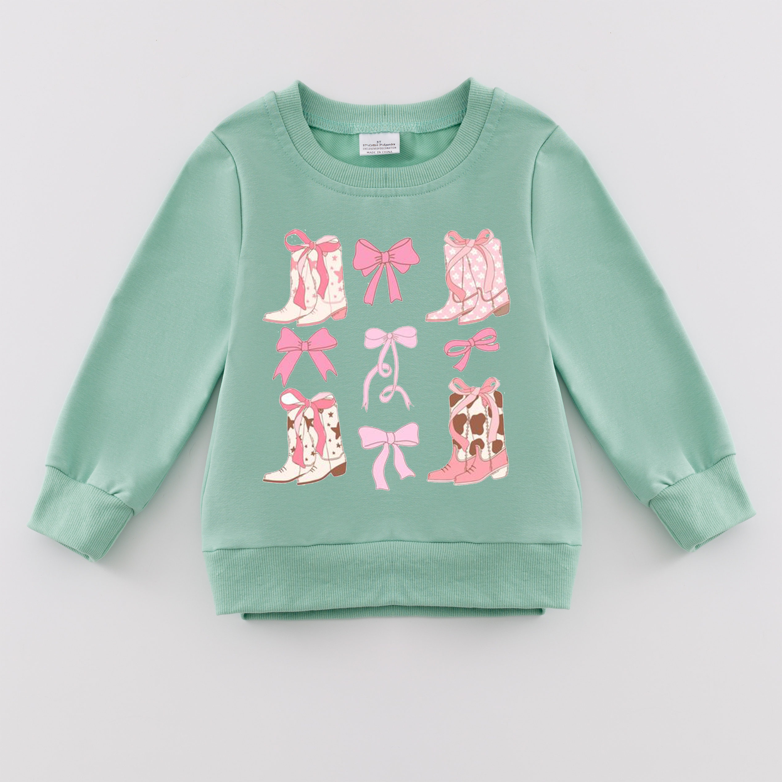 （Pre Order）Girls Fall Cartoon Print Sweatshirt