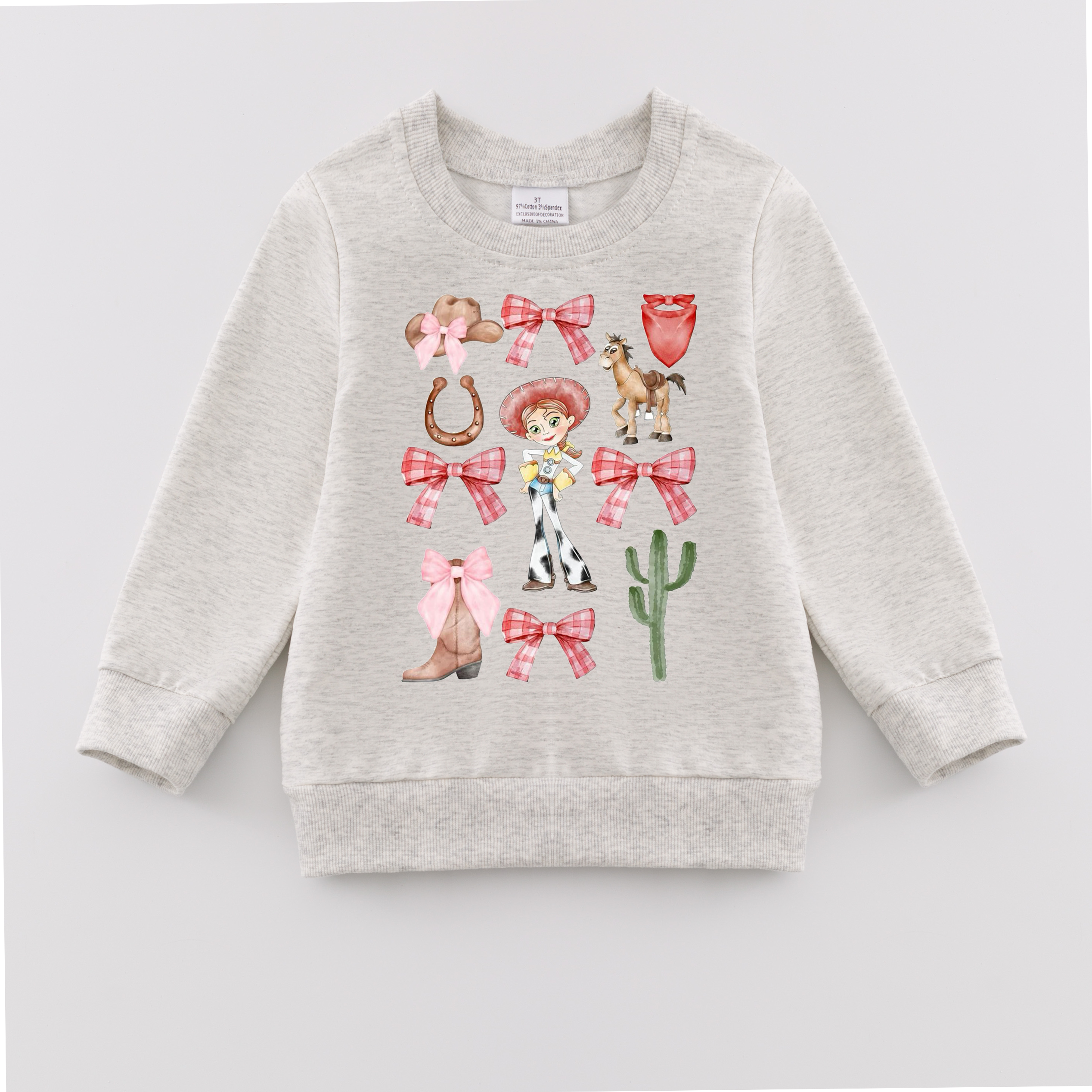 （Pre Order）Girls Fall Cartoon Print Sweatshirt