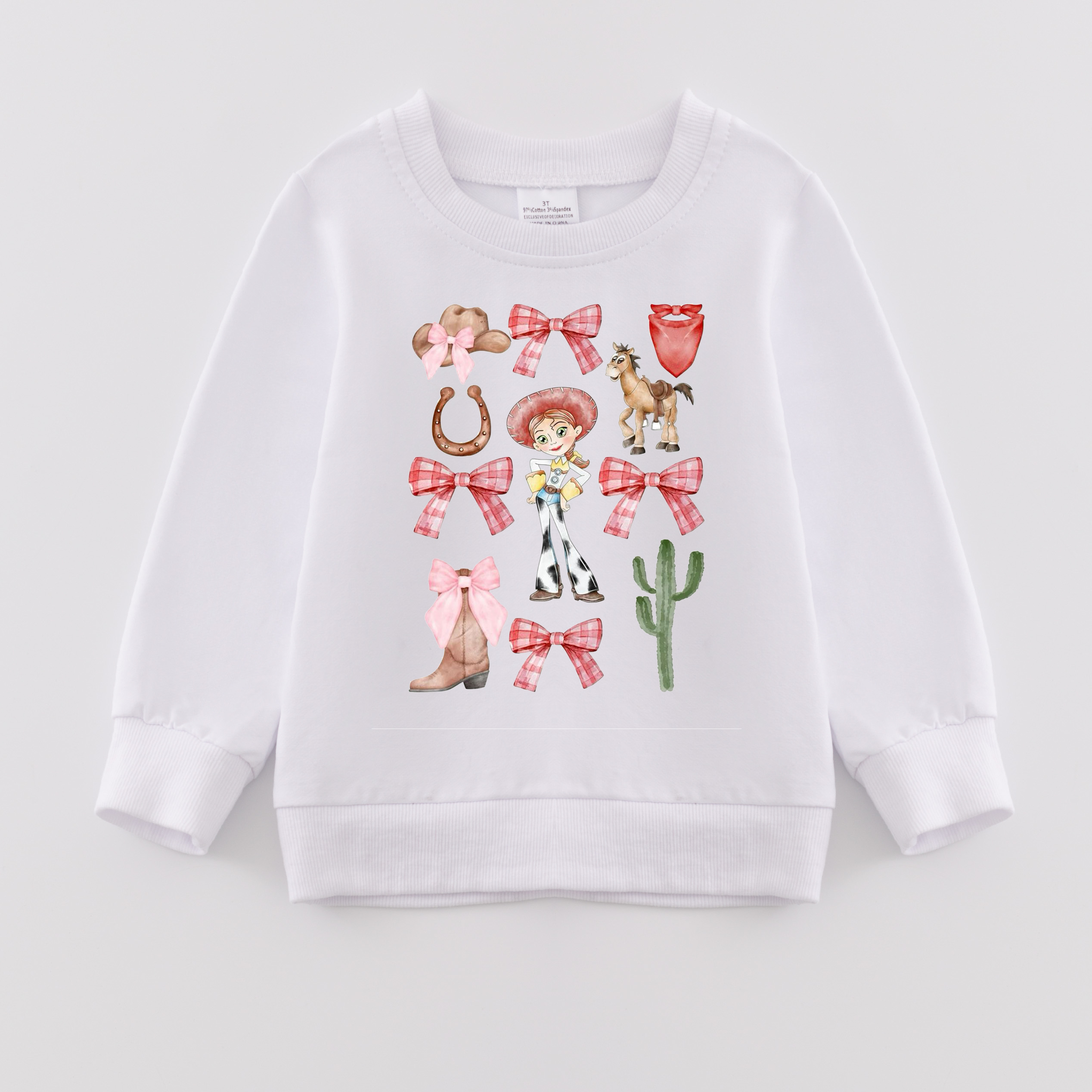 （Pre Order）Girls Fall Cartoon Print Sweatshirt