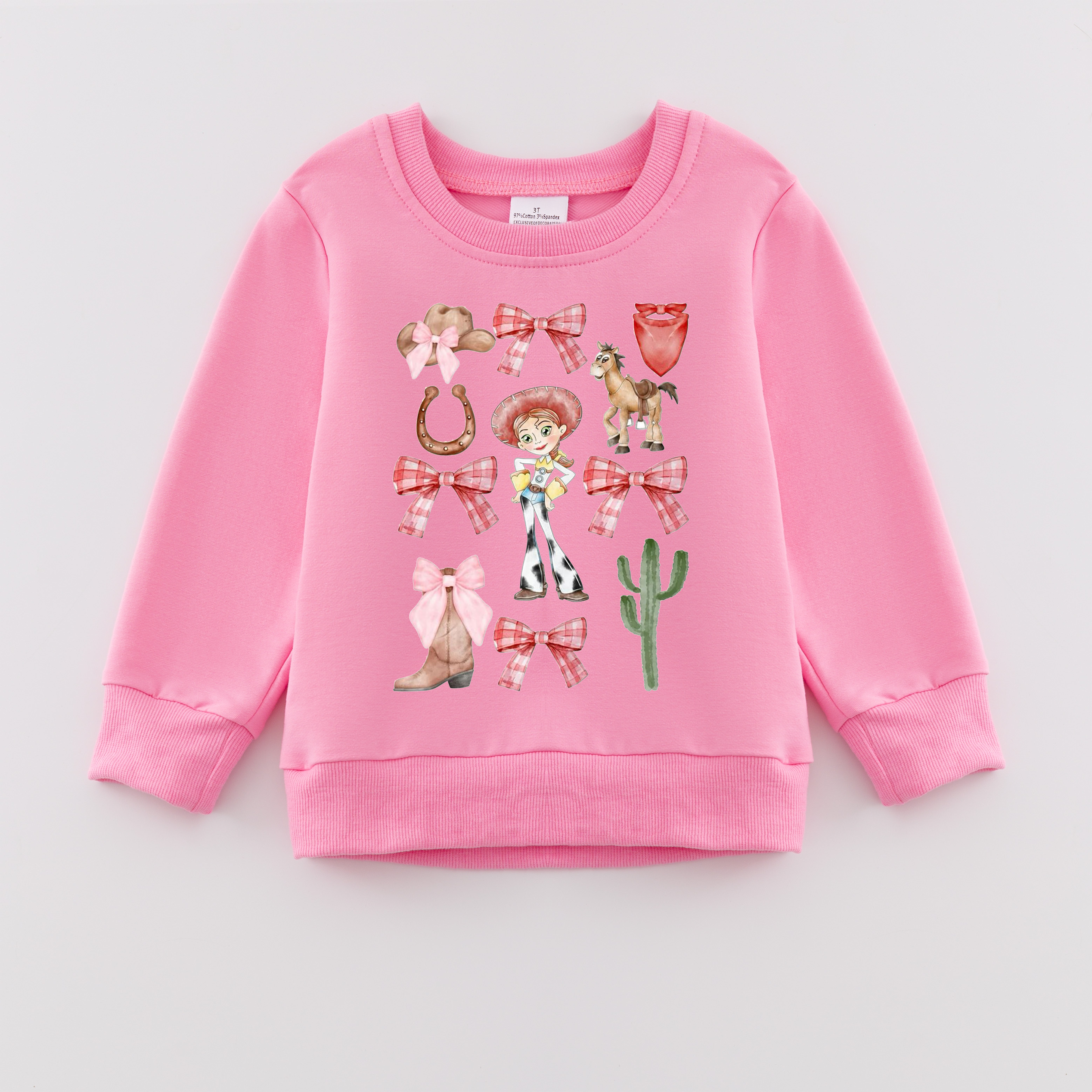 （Pre Order）Girls Fall Cartoon Print Sweatshirt