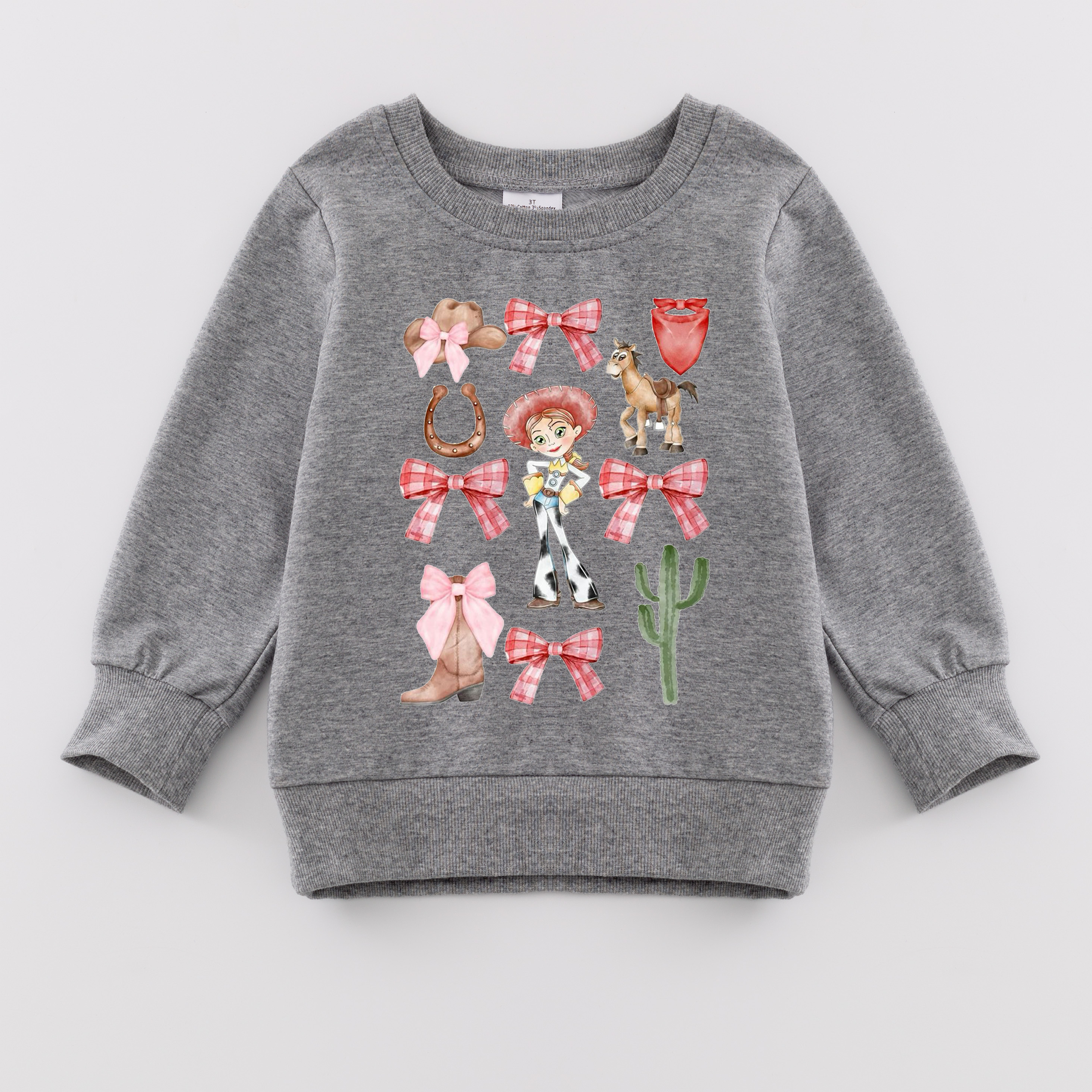 （Pre Order）Girls Fall Cartoon Print Sweatshirt