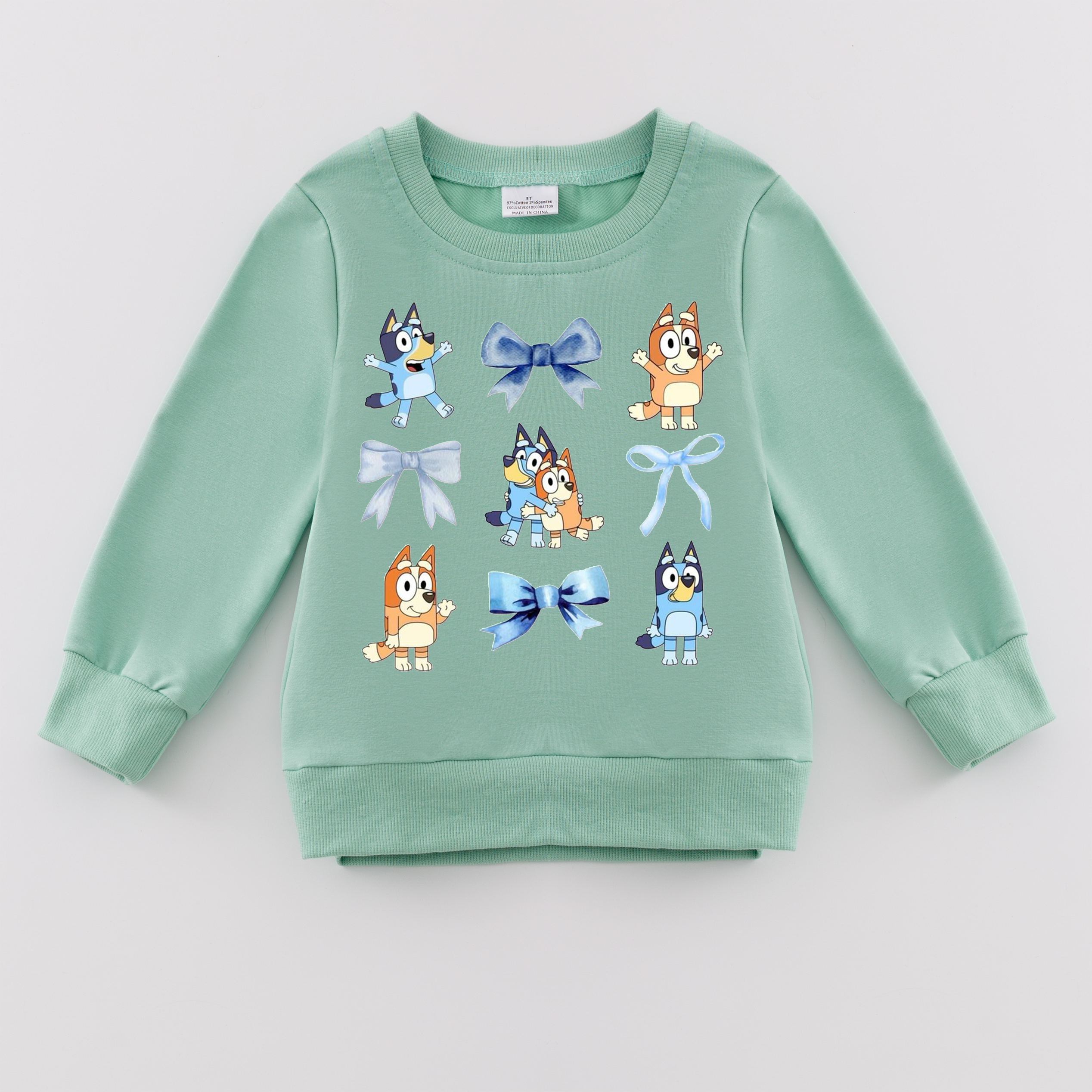 （Pre Order）Girls Fall Cartoon Print Sweatshirt