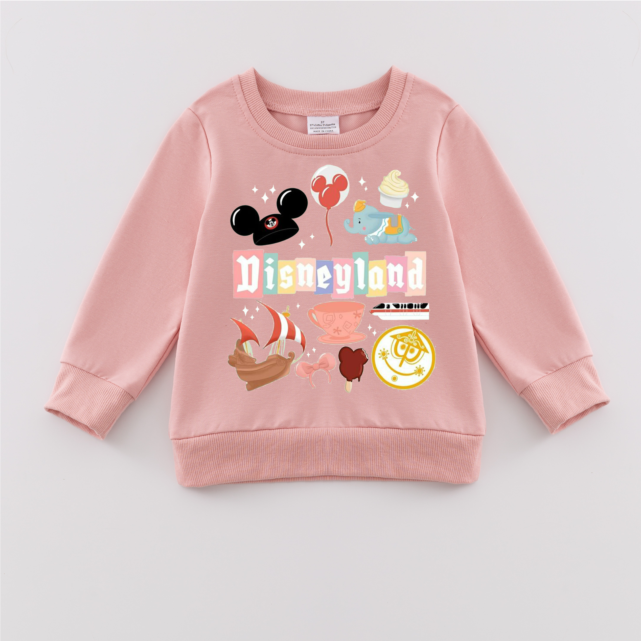 （Pre Order）Girls Fall Cartoon Print Sweatshirt