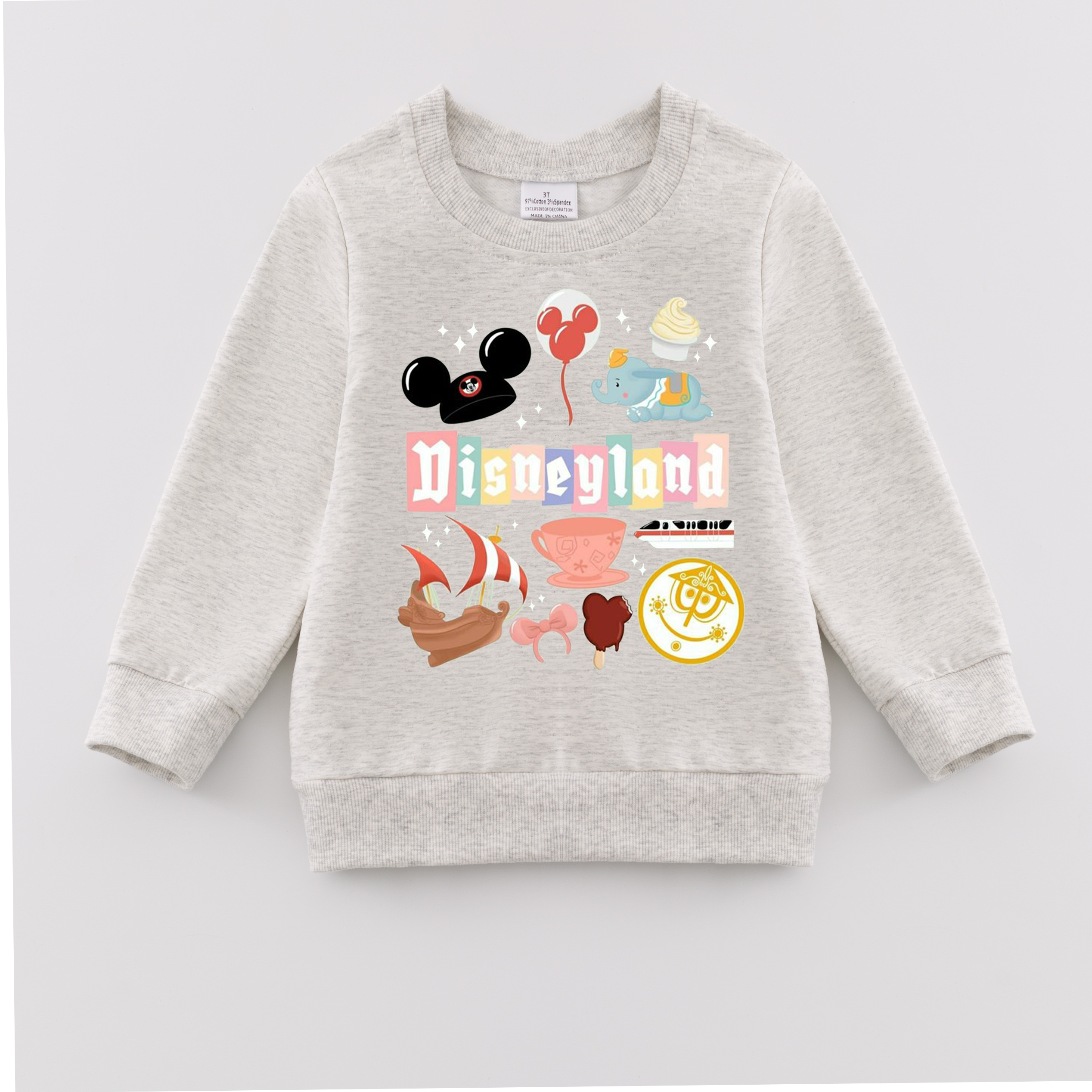 （Pre Order）Girls Fall Cartoon Print Sweatshirt