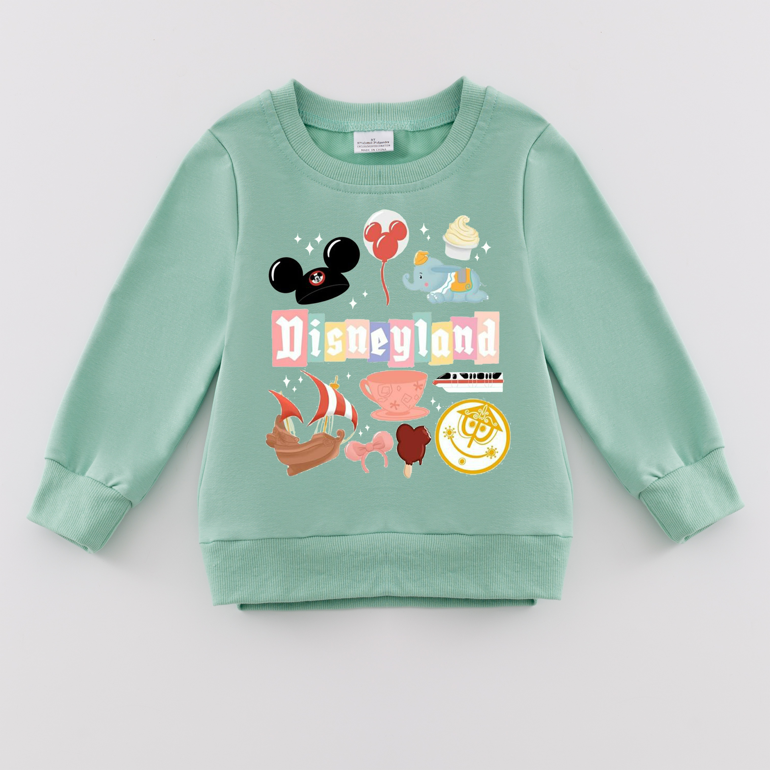 （Pre Order）Girls Fall Cartoon Print Sweatshirt