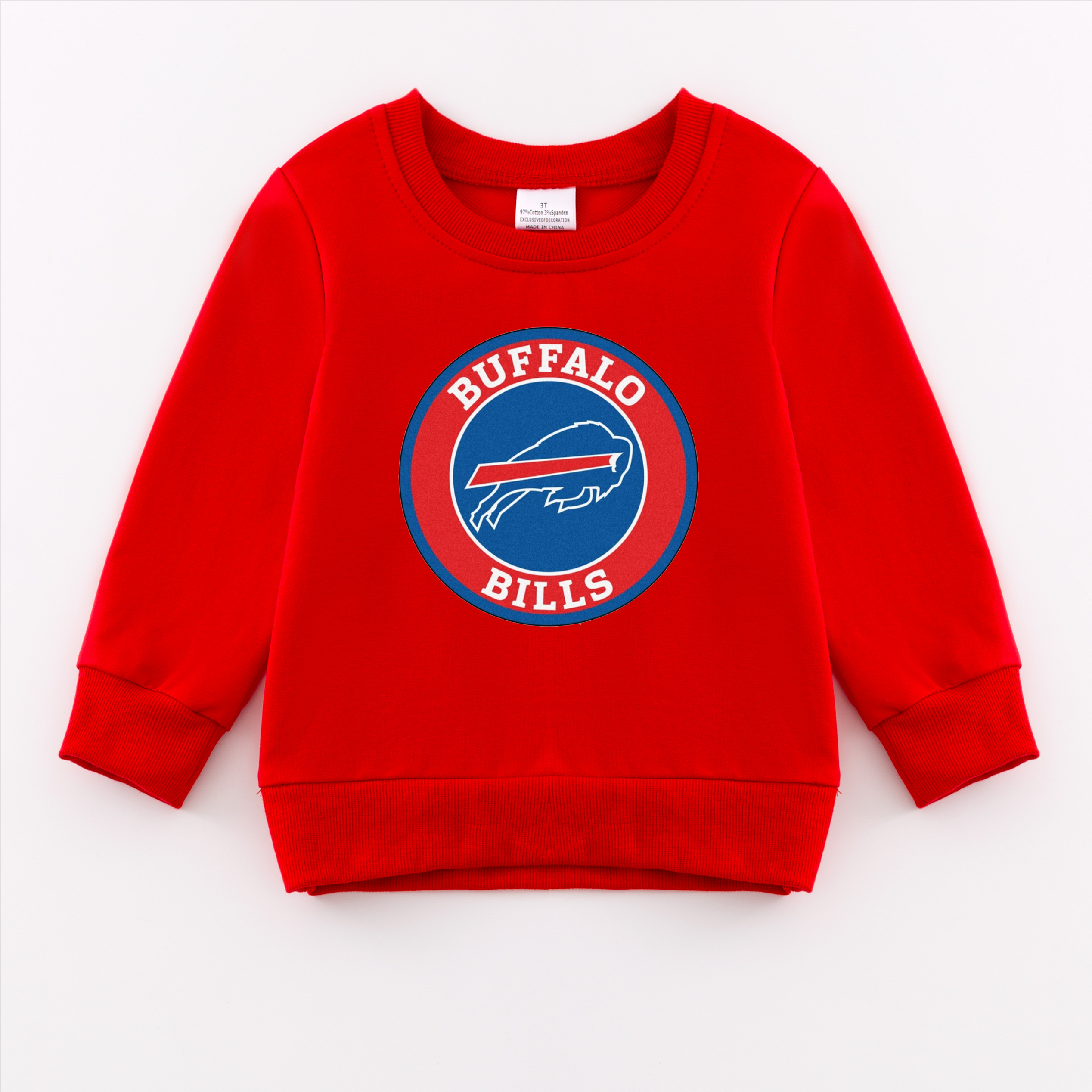 （Pre Order）Girls Fall Football Print Sweatshirt