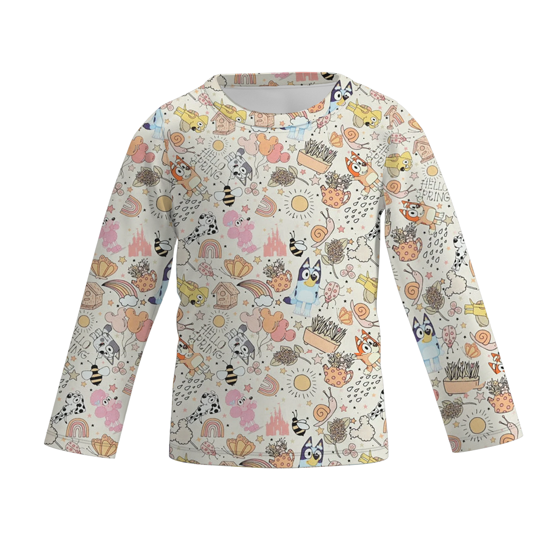 （Pre Order）Girls Fall Cartoon Print Top