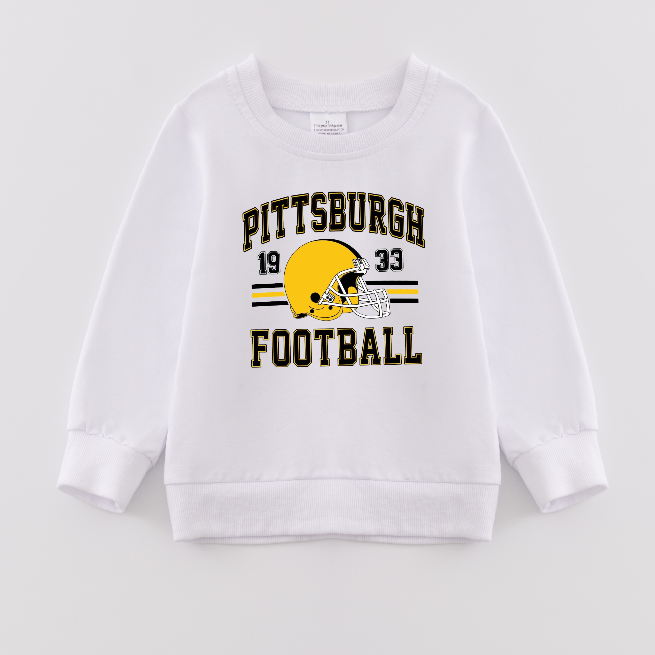 （Pre Order）Girls Fall Football Print Sweatshirt